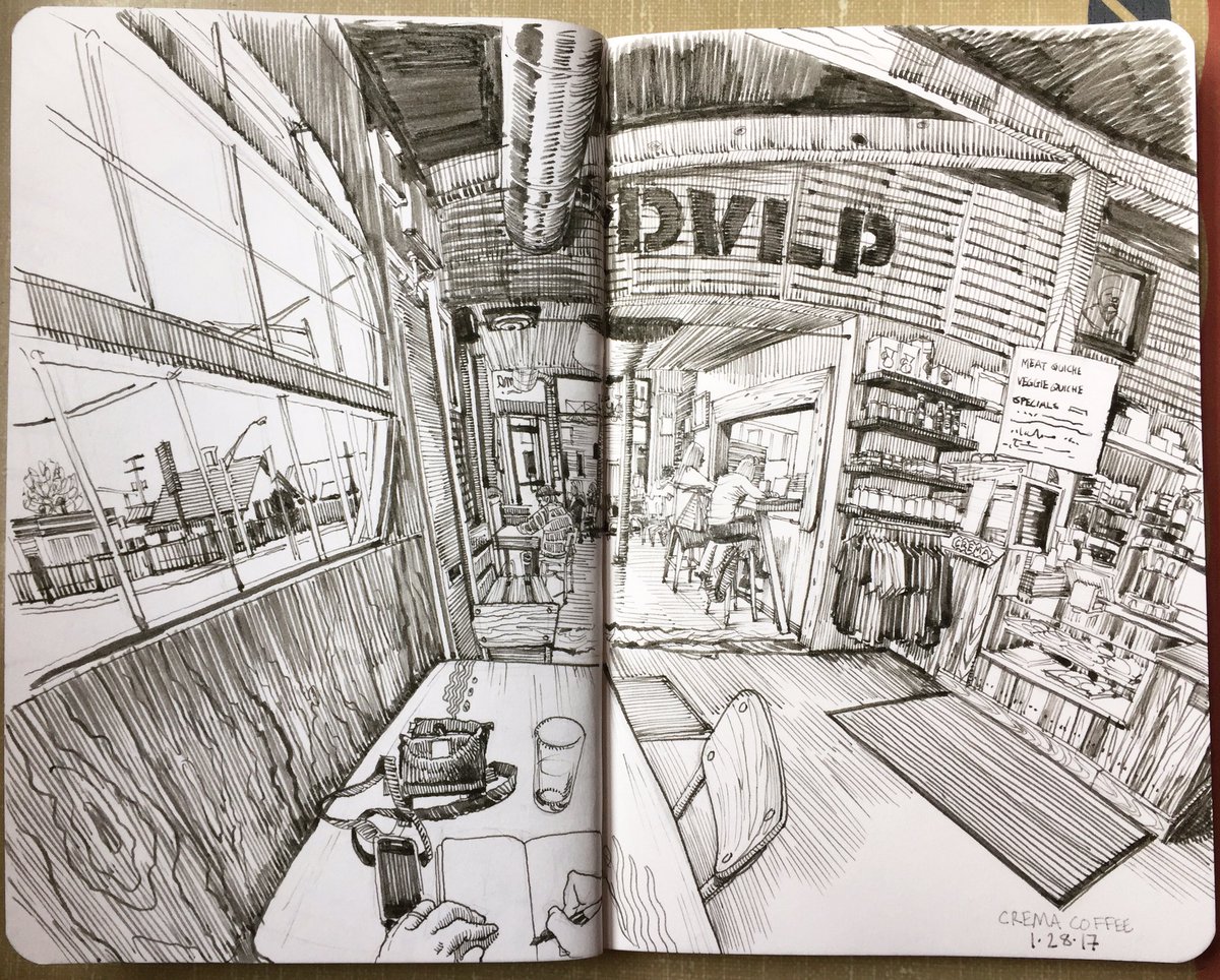 Sketched at @crema_denver on Saturday. 