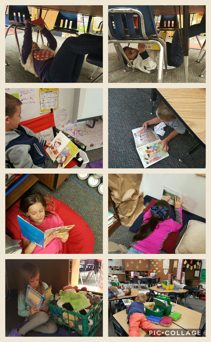 RobbinsRockinK's tweet photo. Started the week off with some reading around the room! #kinderreads @lse_montgomery #kinderlove #happyclassrooms https://t.co/qxXdYS1KCh