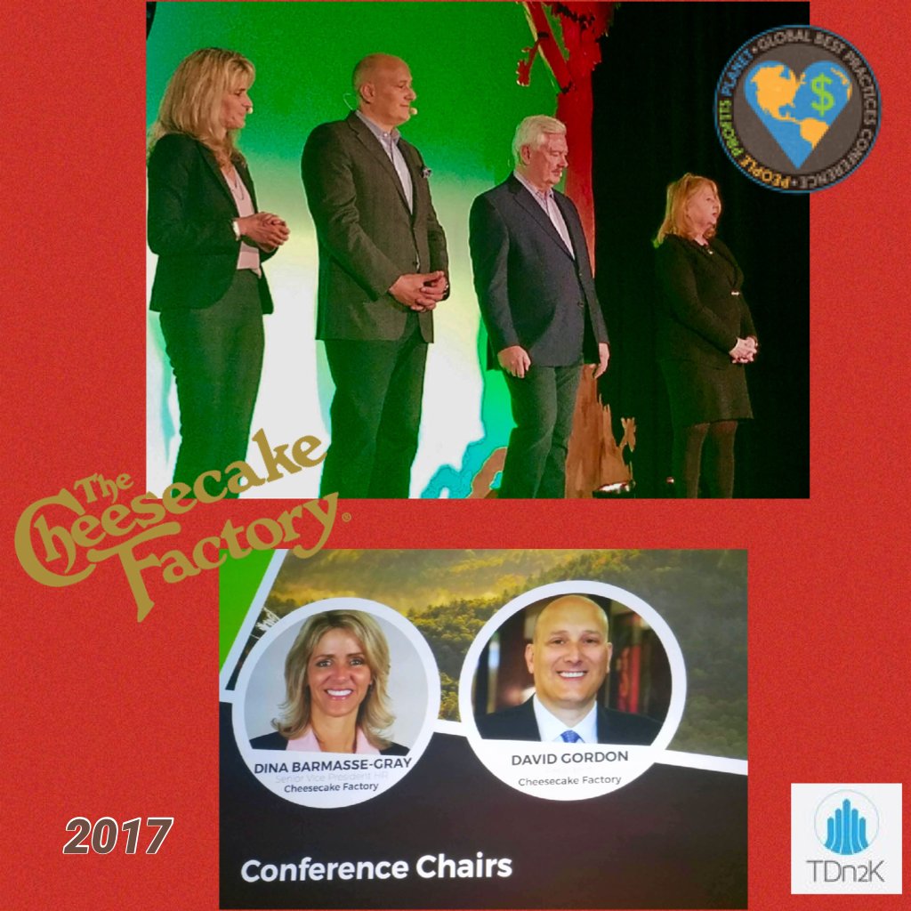 cakecareers's tweet photo. Honored 2B part of #GlobalBPC 2017! DinaBarmasse-Gray &amp;DavidGordon ConferenceChairs! #TDn2K #socheesecake #greatplacetowork2016 #cakecareers https://t.co/dABZAuaCAv
