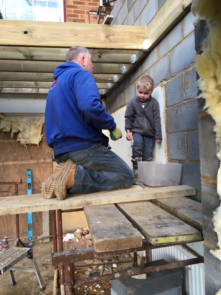 copeland_john's tweet photo. Little help from Harry @KingsHillBNI @WeDoSMedia #buildingwork #joisting https://t.co/3dyPdSYItp