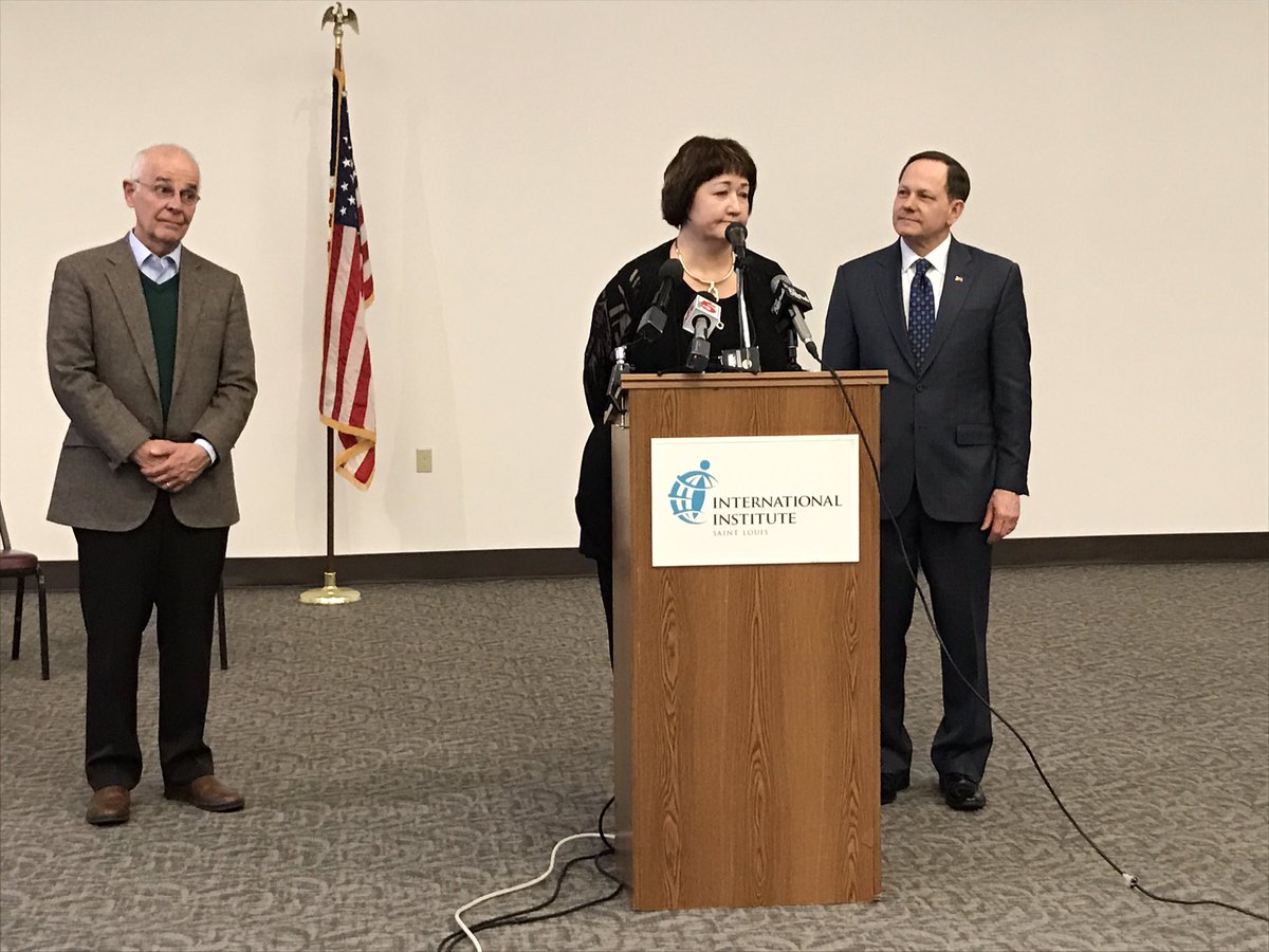The <a href="/iistl/">International Institute of St. Louis</a> was scheduled to receive 60 refugees in #STL this week. 53 canceled indefinitely. These are real people with real families here.