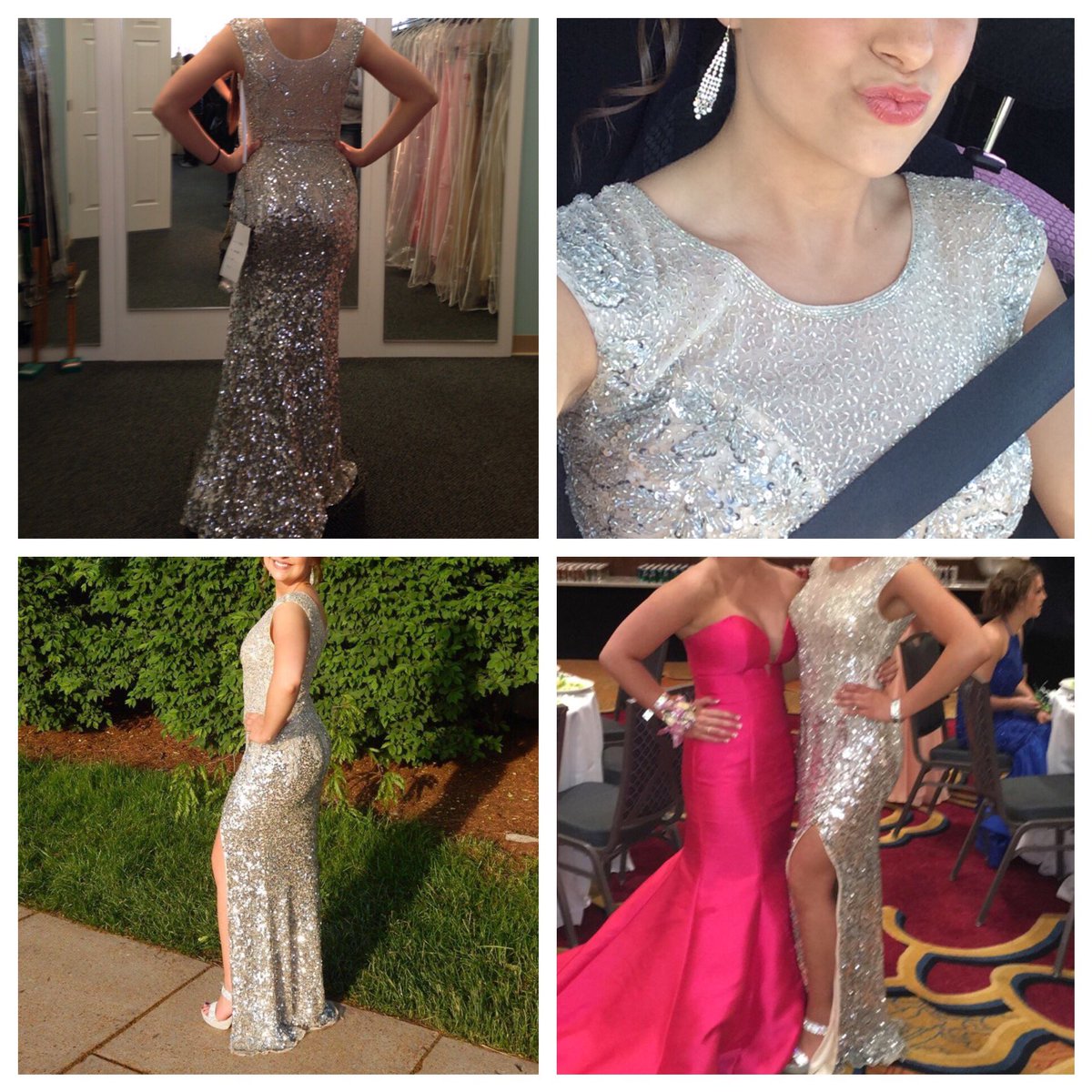 AmberHieger's tweet photo. LADIES!! Please consider my dress for prom! It's beautiful &amp; SO comfy!! It was originally a $700 dress and I'm selling for $350 (obo) https://t.co/f656fq9Dmb