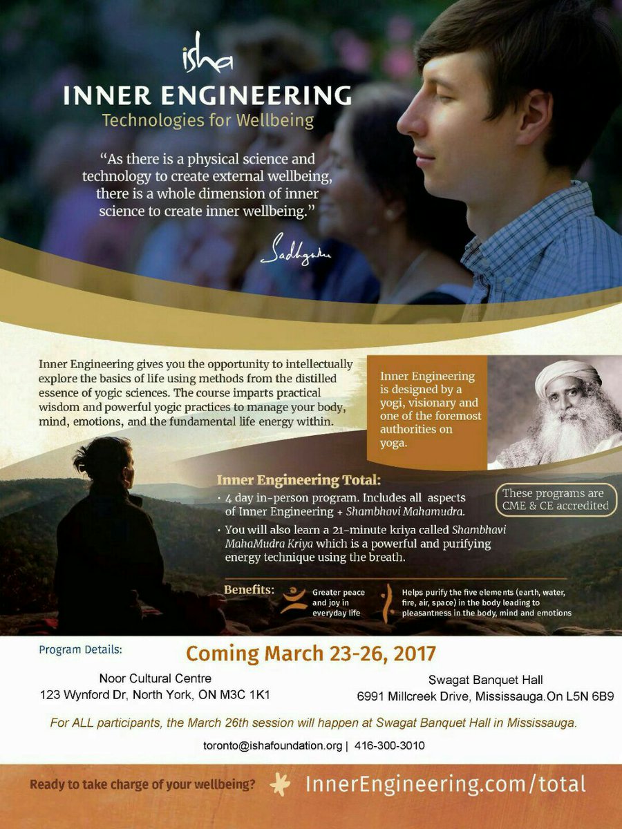 karthik_1800's tweet photo. Inner Engineering Toronto/Mississauga| March 23-26!! https://t.co/3I8iyZfFK0