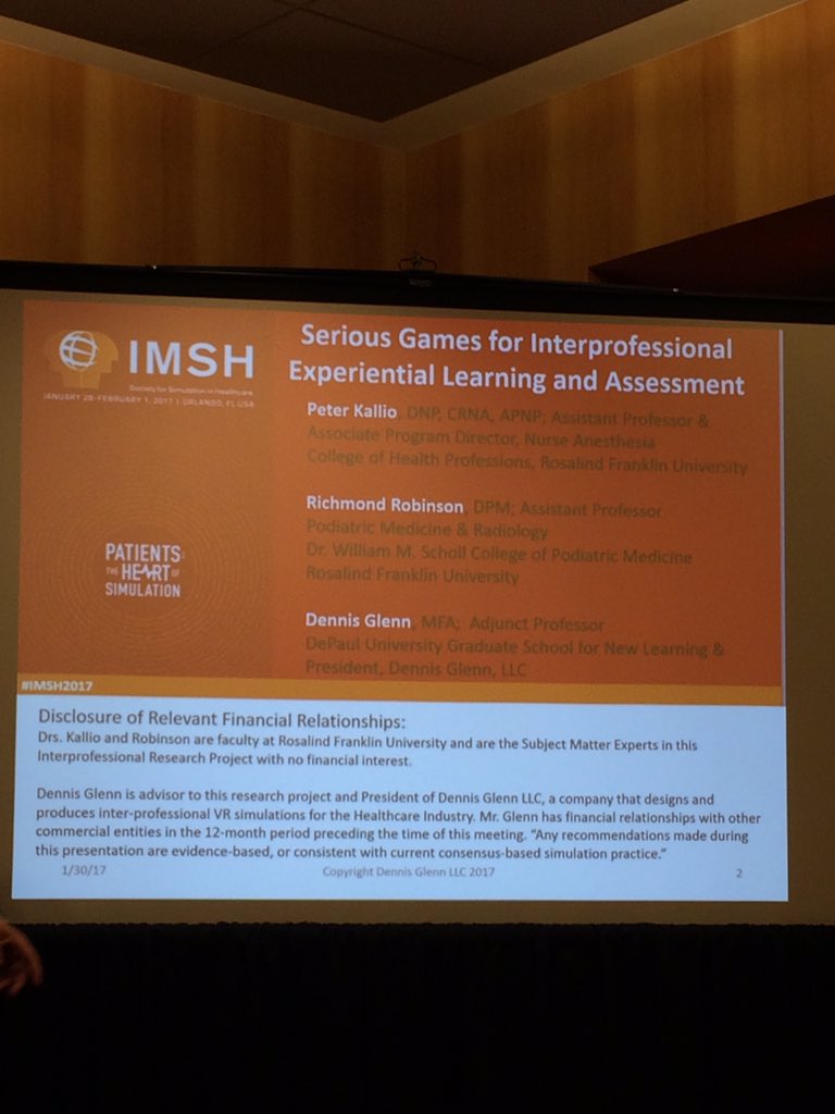 GraceIHsu's tweet image. Games, gamification and quest for learner engagement. #IMSH2017 #seriousGame #interprofessionalSimulation