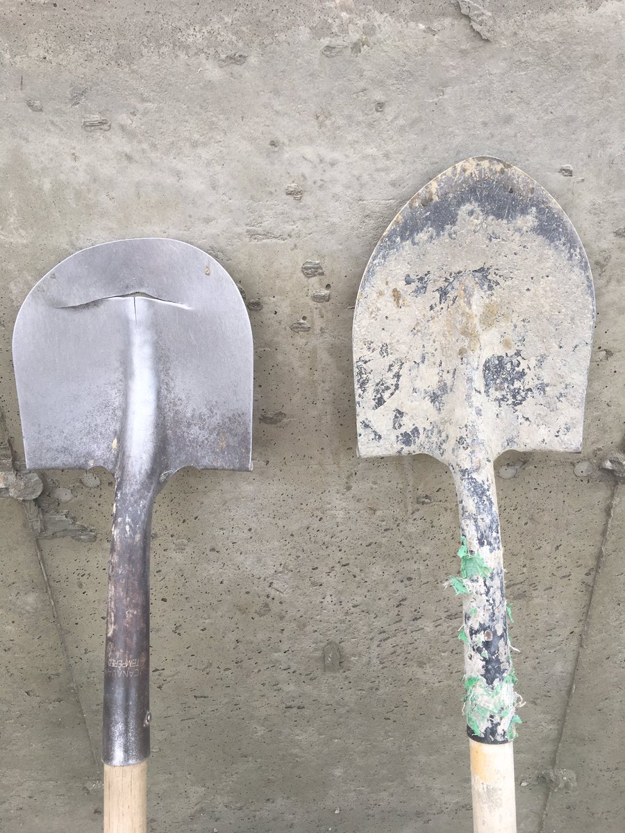 walstarC's tweet photo. Used shovel > slightly used shovel. How many jobs before your shovel is used? 500. #work #basements #waterproofing #crushed rock https://t.co/8nKorT4Qwp