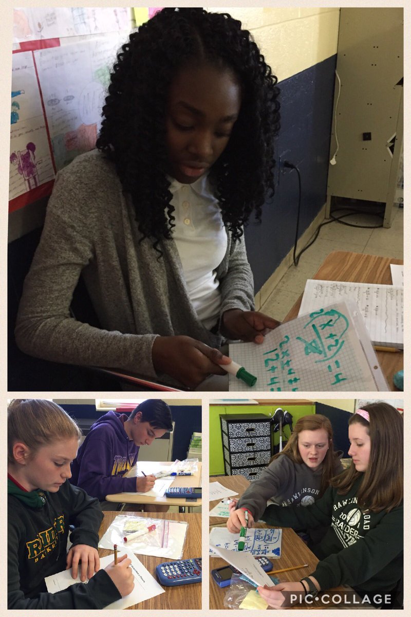 MrsSconyers's tweet photo. Analyzing student work in 7th grade math! @RawlinsonRoadMS #RaiderNation #whosright #whoswrong https://t.co/wGO9neXjfQ