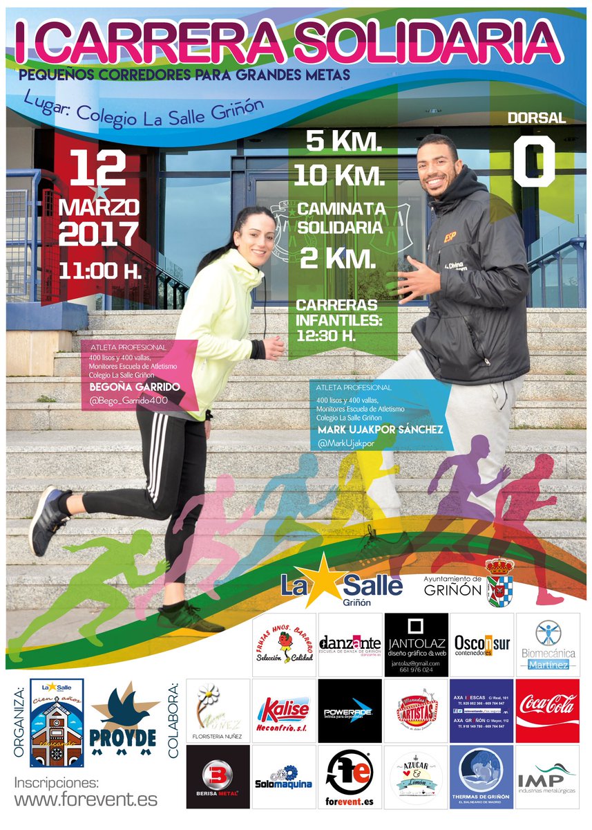 anglnunez's tweet photo. Ya tenemos recorrido oficial "I Carrera Solidaria Proyde" @lasallegrinon @Grinon100 sencillo y rápido, a disfrutar #lasallecorre https://t.co/vkfyV2YAge