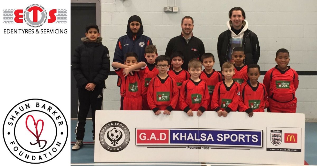 barks5's tweet photo. Delighted that @s_bfoundation  @etsautocentres have joined together to provide disadvantaged kids in Derby kits for their new season. https://t.co/2ShaM7aCT9