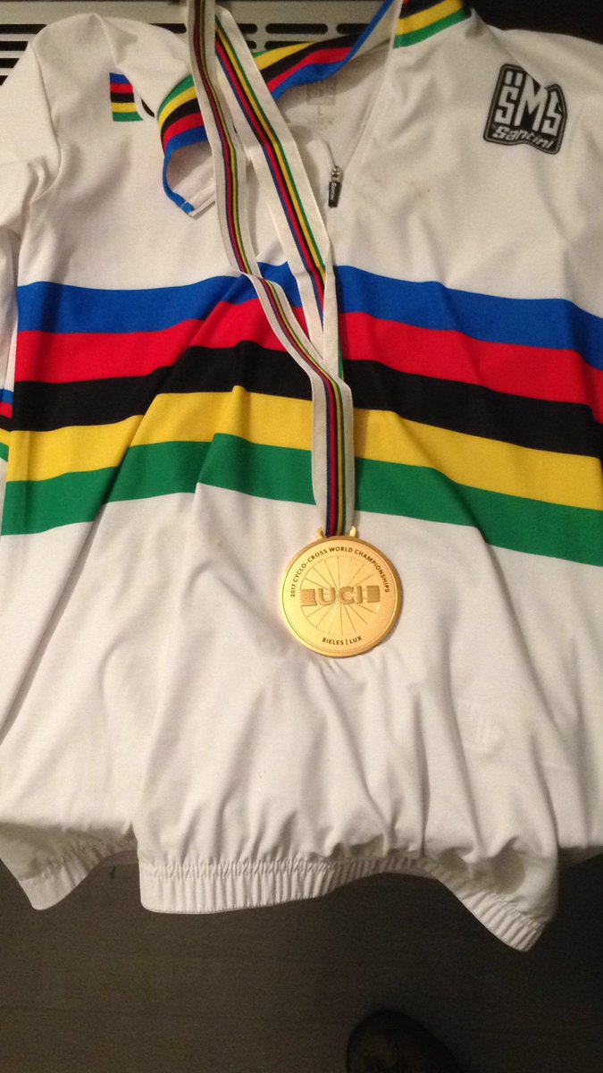 Succes and all great things come to those who work hard! <a href="/WoutvanAert/">Wout van Aert</a> <a href="/SniperCycling/">Roompot - Charles Cycling Team [backup]</a> #worldchampion #aimhigher