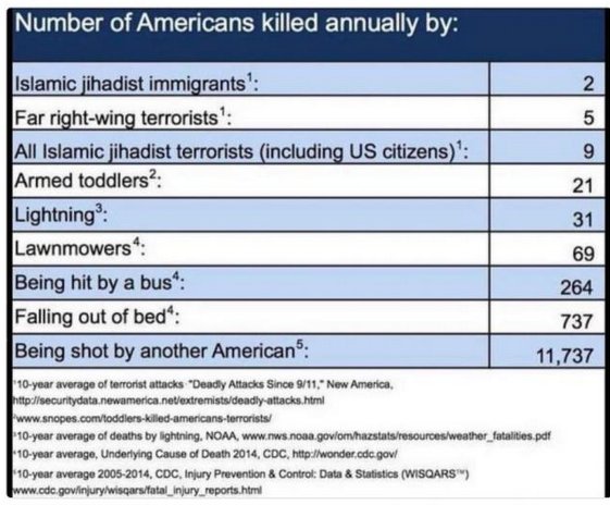 Ghost_Crim's tweet photo. @liars_never_win @Coondawg68 B/c that doesn't happen. Ur more likely 2 get killed by a toddler than a Muslim.Irrational fear isn't an excuse https://t.co/j5mAPGAL2E