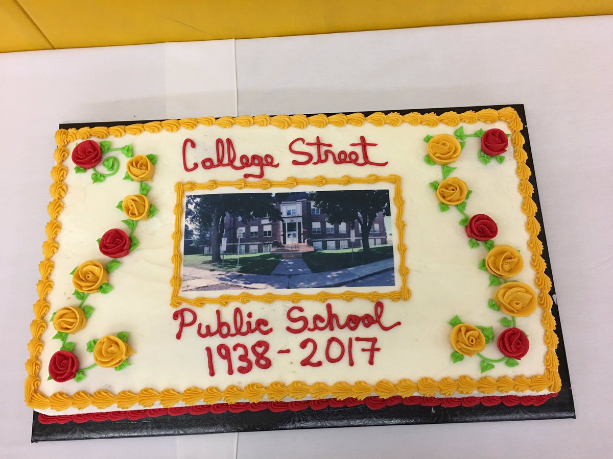 HPEschools's tweet photo. What would a celebration be without cake?! Celebrating College Street PS, 1938 to 2017 @CollegeSt_PS https://t.co/FVDddfZCi6
