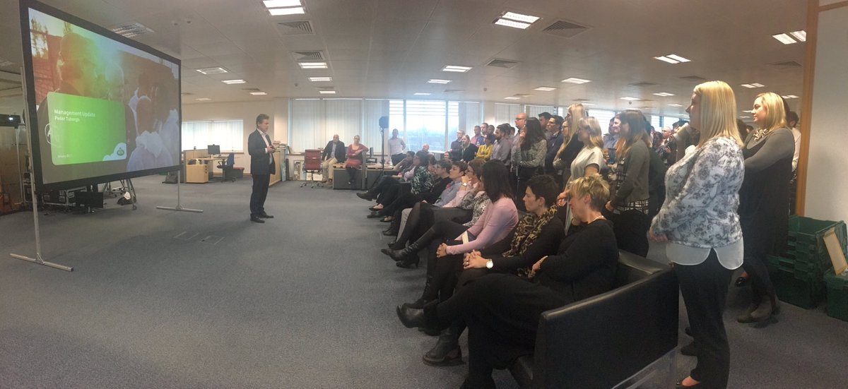 rdiesen's tweet photo. Full house in our Leeds office when the big boss came for a visit to @ArlaFoodsUK #oneteamarla https://t.co/MMFtTd42Le