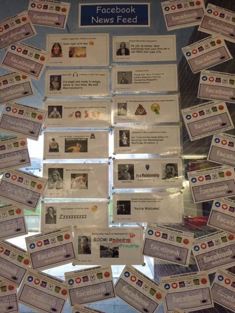 StockgrnHums's tweet photo. The new history Facebook wall looks pretty incredible, thanks Miss Allen #Historicalfigures #Historygeek #displaywork #Facebookreaction https://t.co/h8Mcmk7iXq