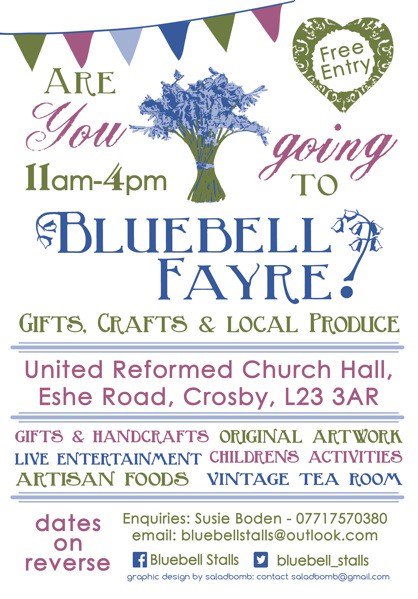 Bluebell_stalls's tweet photo. Good evening #Crosbynet!
We are back this year with lots of events!
Looking for stall holders!
DM us to join our Bluebell gang! https://t.co/fyUj46XSva