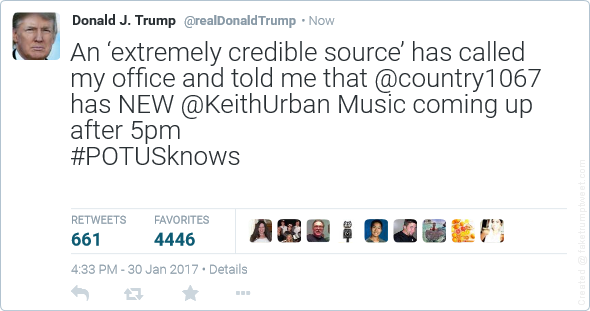 country1067's tweet photo. Better Listen To Donald! #POTUSknows
~ Ryan https://t.co/JMZfEqjEEo
