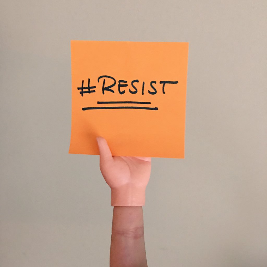 Ray_Whin's tweet photo. #tinyhandsresist ✊🏽 #resist https://t.co/VSbKeTyPna
