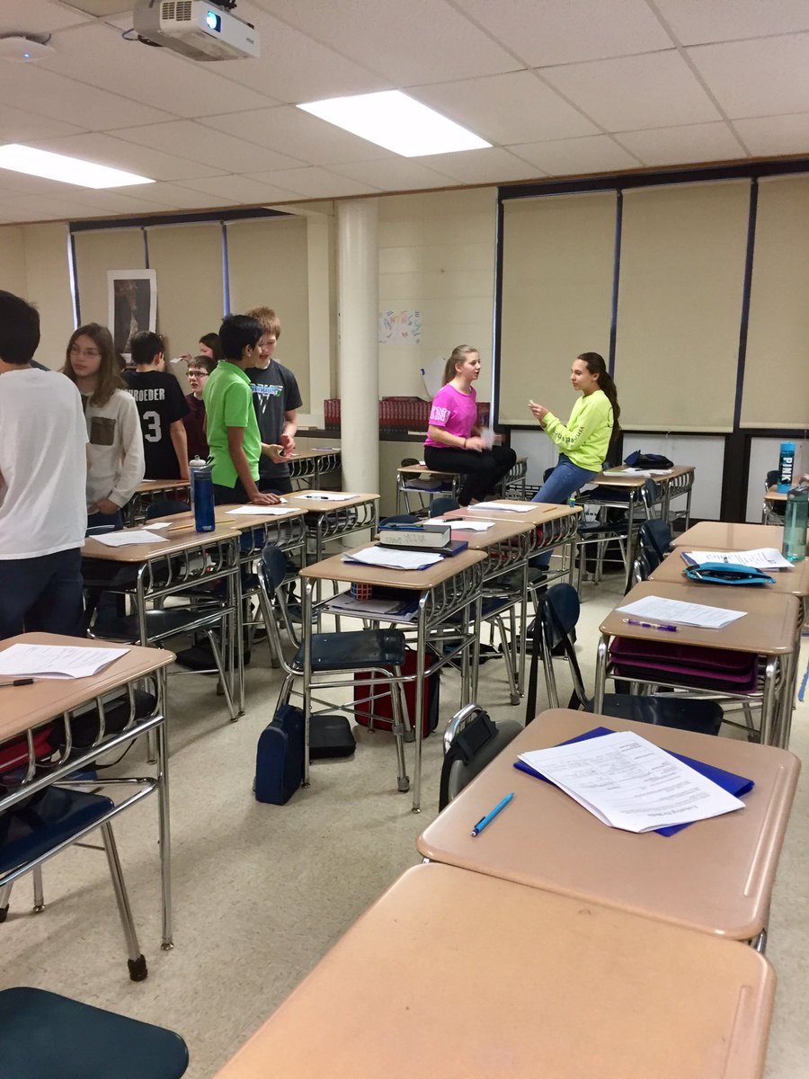 MrsDakins's tweet photo. Reach ELA engaged in discussing persuasive techniques #100BMS @BryanMS205 Stand Up, Hand Up, Pair Up https://t.co/iegPzSUbID
