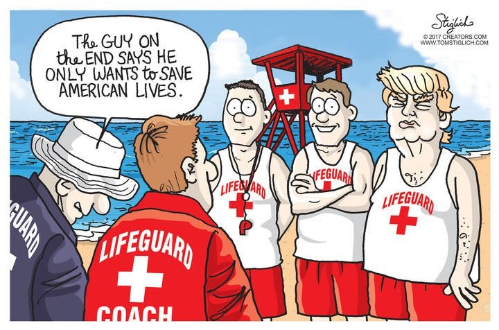 TRH_WandC's tweet photo. Lifeguard - Tom Stiglich/Creators Syndicate https://t.co/Oir5IpUPfD