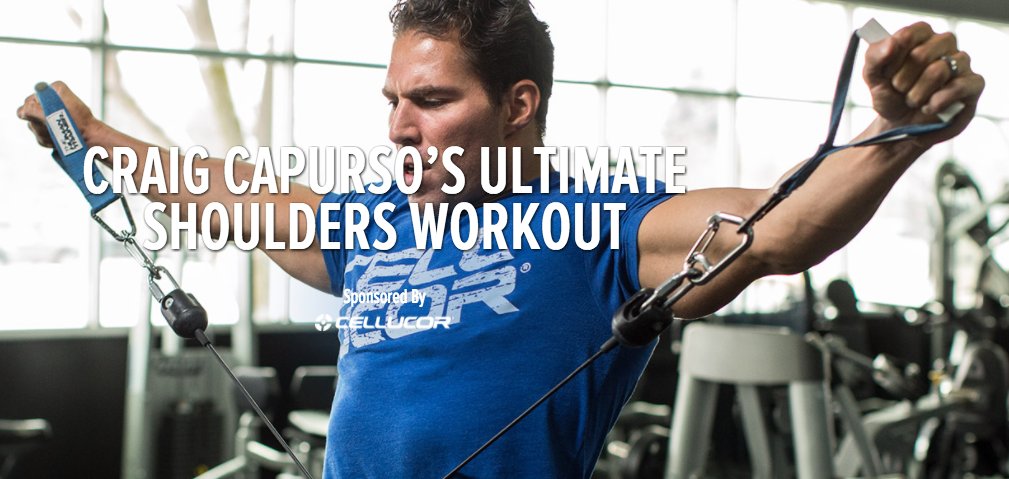 CraigCapurso's tweet photo. Looking for a new shoulder workout? Try this one from my @Cellucor #ulitimate Series on @Bodybuildingcom https://t.co/gEsUCiioLS https://t.co/F49BkbCLZe