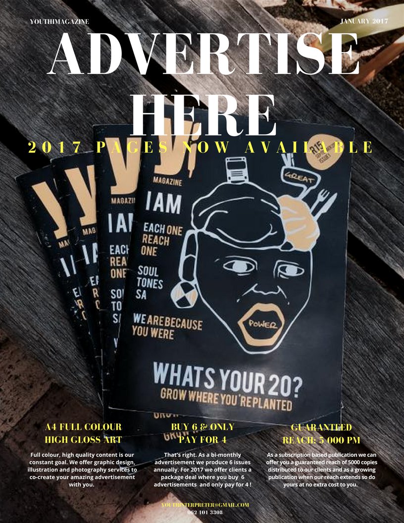 YouthiMagazine's tweet photo. Advertisements now open. Don't miss out, only a few spots left. "Doing good is good business" - R. Ackerman https://t.co/ulNj3o2nJc