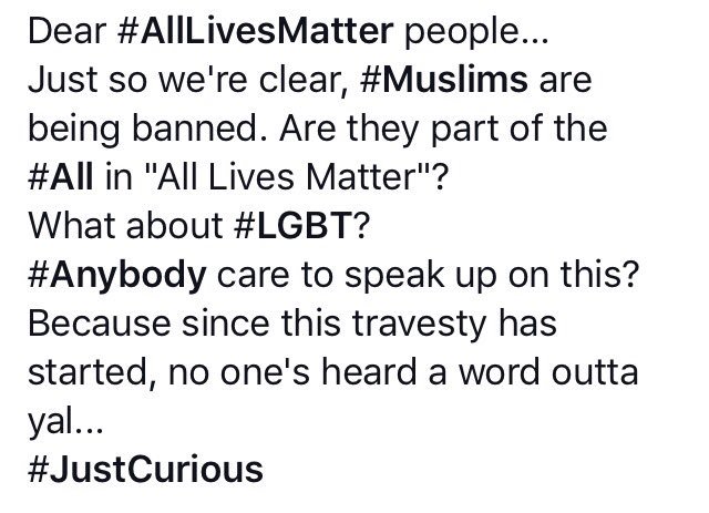 Km74Me's tweet photo. #AllLivesMatter #NoBanNoWall #Muslims #Refugees #LGBT https://t.co/cmzO8fGuKa