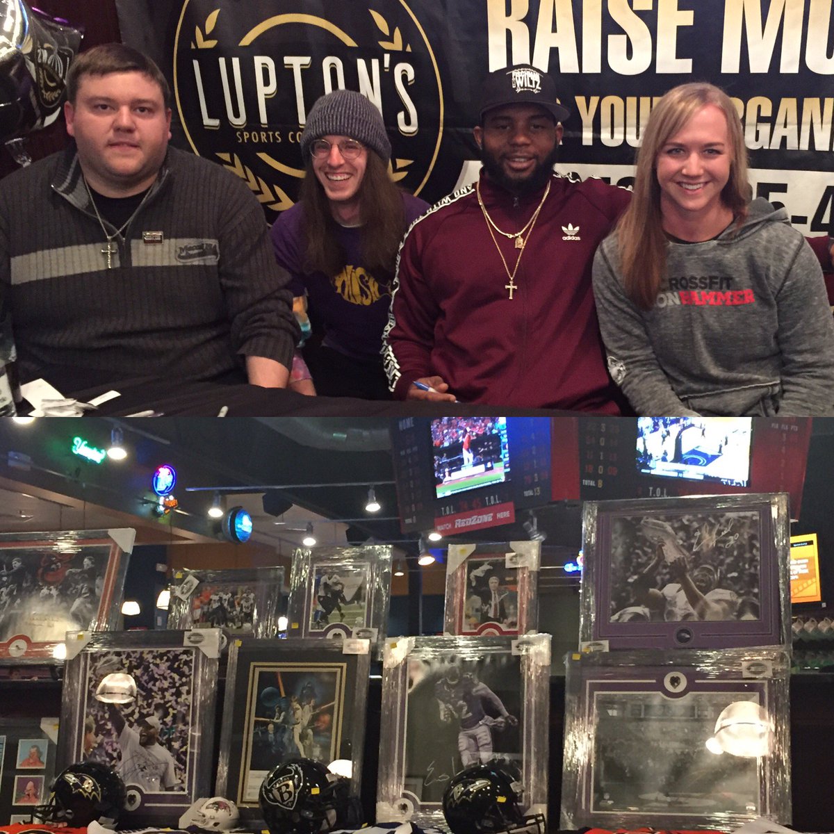 Allsmilescare's tweet photo. #AllSmilesCare sponsored event with #LuptonSportsCollectibles for the #KennethDixon with #BaltimoreRavens signing #dentist #carrollsbest https://t.co/9DLMYwGl0W