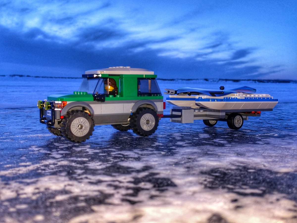 Looking for open water. #iceroadfun #Yellowknife #yzf #dettah #lego @LEGO_Group  #lego #SpectacularNWT #NWTSecrets