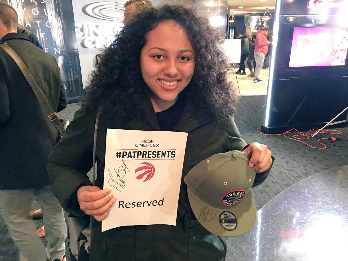 Raptors's tweet photo. Thanks to all the fans who came out to @CineplexMovies to watch @RingsMovie w/ @pdpatt. Stay tuned, another #PatPresents around the corner. https://t.co/WhQDQvmjA0