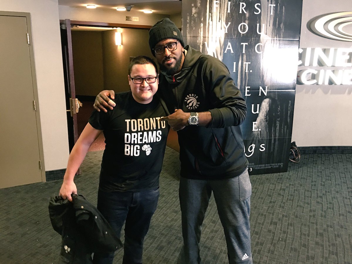 Raptors's tweet photo. Thanks to all the fans who came out to @CineplexMovies to watch @RingsMovie w/ @pdpatt. Stay tuned, another #PatPresents around the corner. https://t.co/WhQDQvmjA0