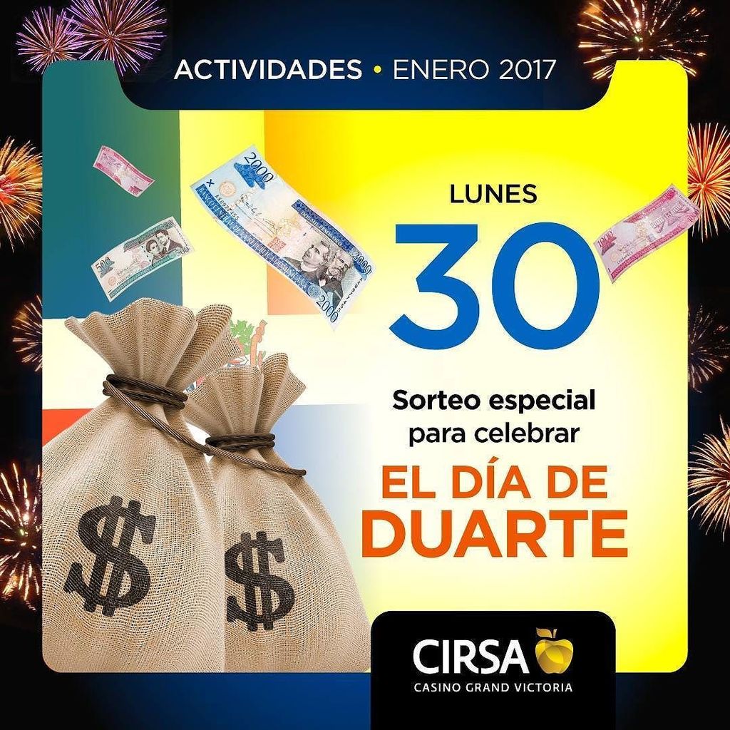 Ven a celebrar este Lunes el dia de Duarte con excelentes sorteos! en nuestro Casino Grand… ift.tt/2joE3xe