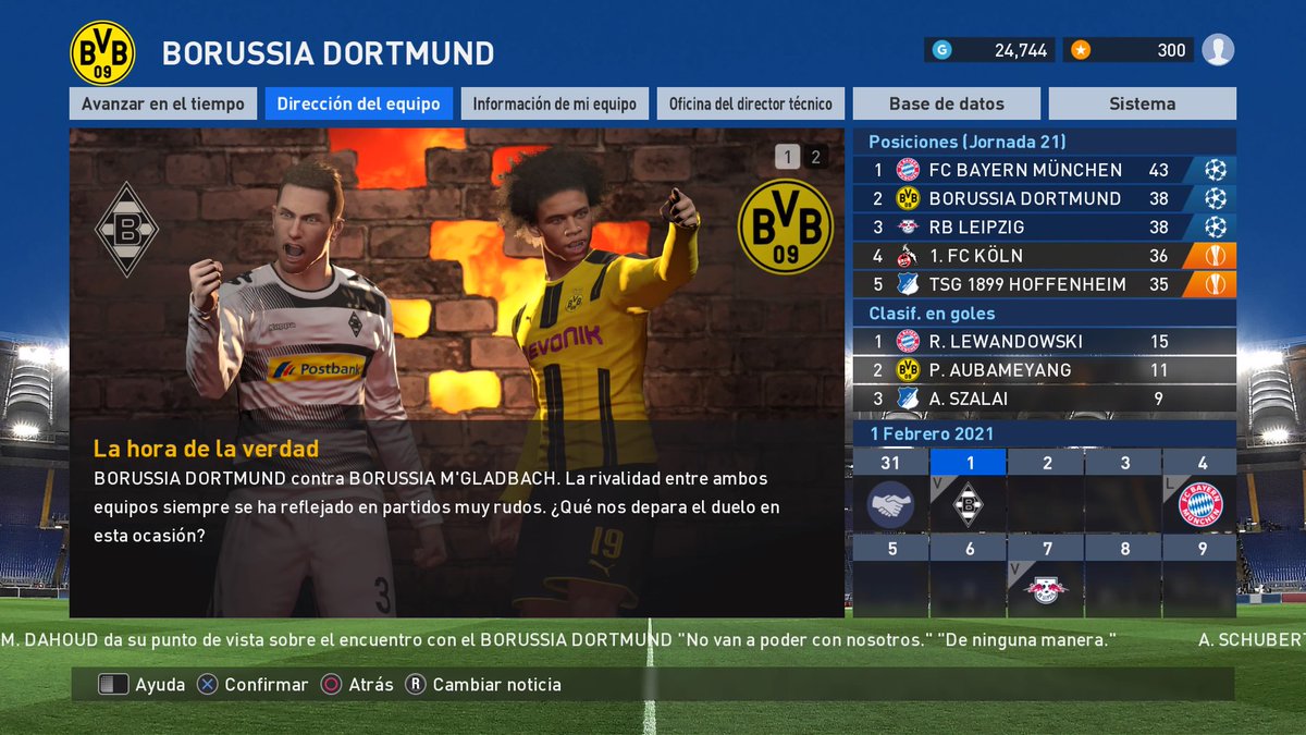 GC2PES2015's tweet image. Encuentro entre dos grandes rivales se enfretan, jornada 21 #Bundesliga #BMgladbach vs #BDortmund #PES2017 #PS4share