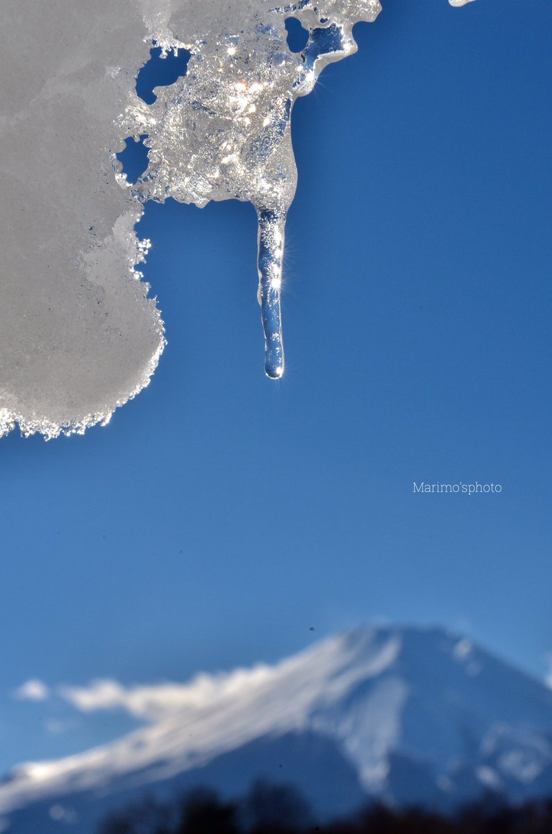 nonntannpu's tweet photo. 氷柱が溶ける晴れた日
誰かが雪で富士山作ってた♩上手〜☺
2枚目で何処にあるか探せるかな？

『雪解け』

#おはようございます
#ファインダー越しの私の世界 
#写真好きな人と繋がりたい 
#写真の奏でる私の世界 
#富士山
#japan https://t.co/ZGY0C17TYo