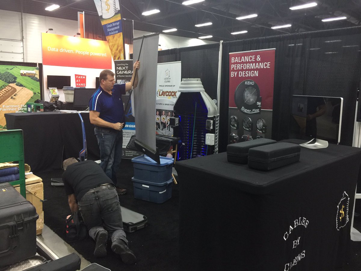 ClewsGarnet's tweet photo. Setting up for Farm Tech 2017.... come see us at booth 93 #clewsmanagement #farmtechevent https://t.co/GDPnVtpU5z