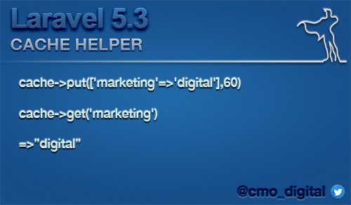 cmo_solution's tweet image. #laravel53 cache helper - loving it - thanks @jeffrey_way