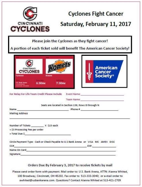 UCRelay's tweet photo. Did you buy a ticket to the @CyclonesHockey Fight Against Cancer game on February 11? Get your's today! https://t.co/ylz3gszpT5