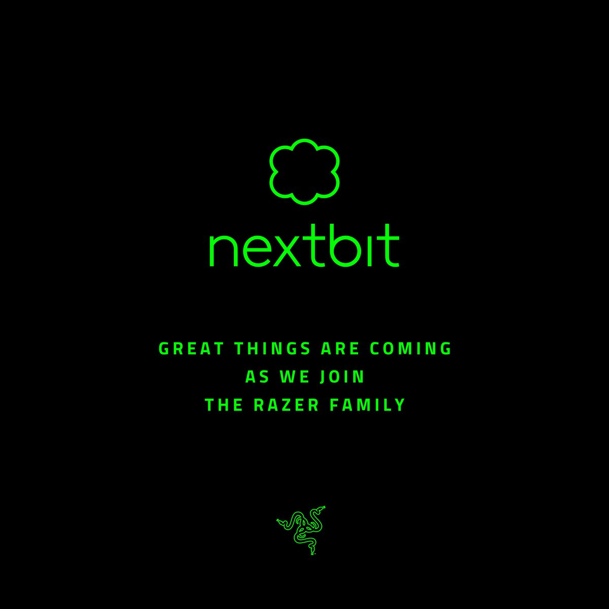 We’re excited to welcome <a href="/nextbitsys/">Nextbit</a> to the Razer family. Great things are coming – stay tuned.
 
More info rzr.to/qwLca