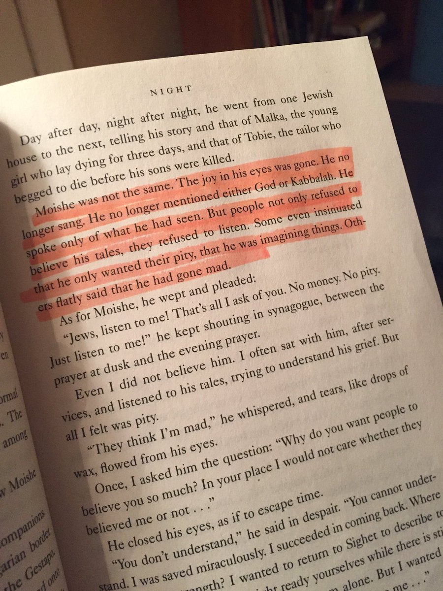 ador2269's tweet photo. Wiesel talks about another character, Moishe, and how he's been affected.#bronke2 https://t.co/rgVqMd4LaV