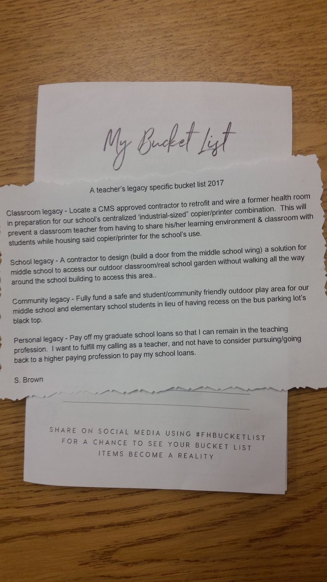 #FHBUCKETLIST