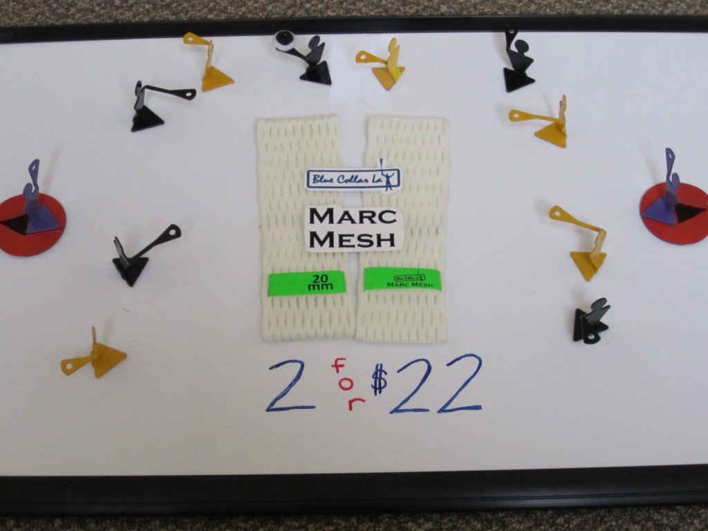 BlueCollarLax's tweet photo. The #1 mesh in all PRO lacrosse 4 points scored the last decade on sale now. Buy 2 (TWO) 20mm Marc Mesh 4 ONLY $22! https://t.co/okwA0JLLxN https://t.co/5ebO3t4nFV