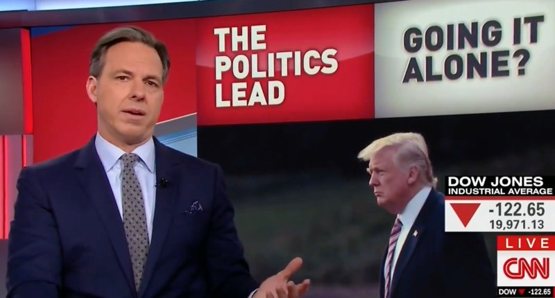 RawStory's tweet photo. CNN’s Tapper rips into Trump’s ‘unsettling’ decision to replace experts on NSC with Steve Bannon https://t.co/ymfIv2FFmi https://t.co/HEMkJeXo0Y