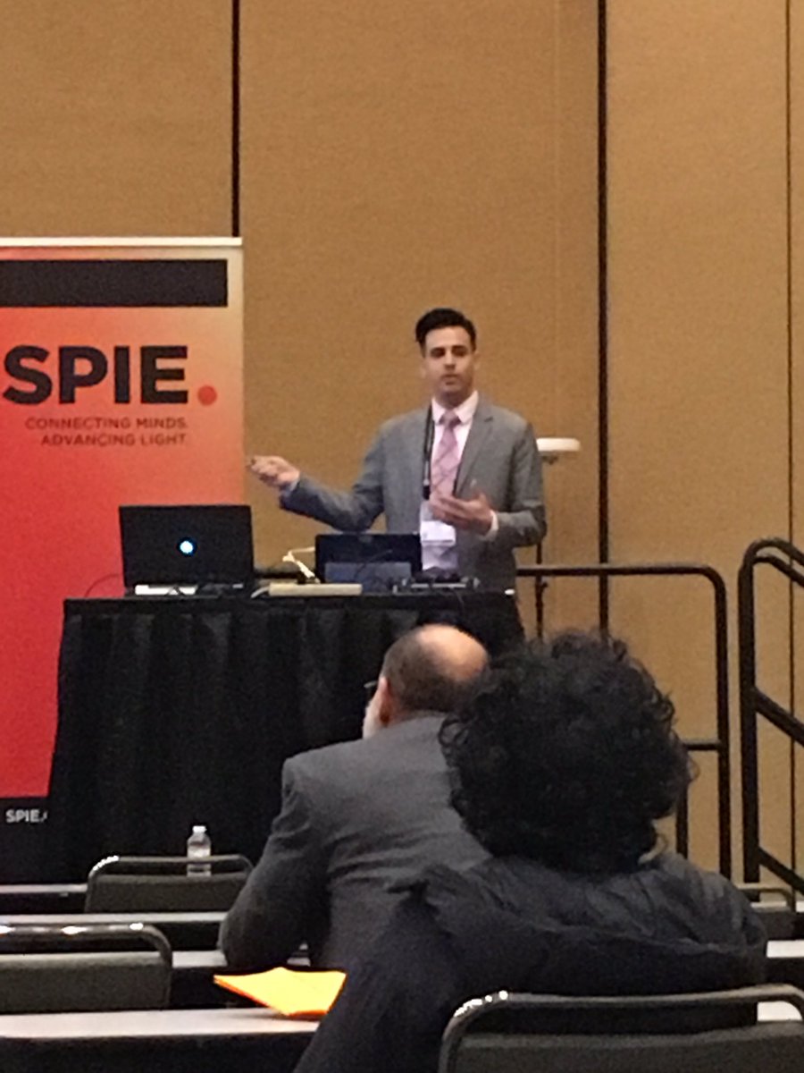 ProfArmani's tweet photo. Erick is kicking off the group's #PhotonicsWest talks in BIOS! Doing a great job representing convergent research @USCViterbi! @USCBridge https://t.co/TBzpB2YP1I