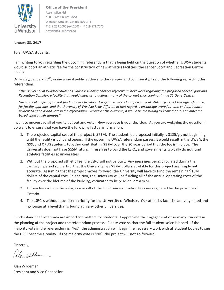 mhaveywindsor's tweet photo. @WindsorLancers make sure you vote in the LSRC referendum Feb 1st &amp; 2nd... https://t.co/sH4nq4xbeU https://t.co/MZDI6zFXCd