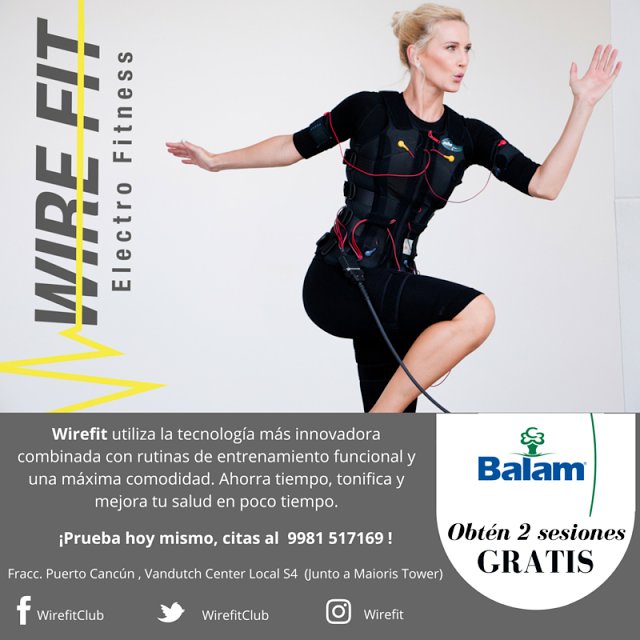 ExalumnoBALAM's tweet photo. Comunidad Balam obtiene 2 sesiones gratis en @WireFitClub #ClubBalam https://t.co/Ix51IQZDPd