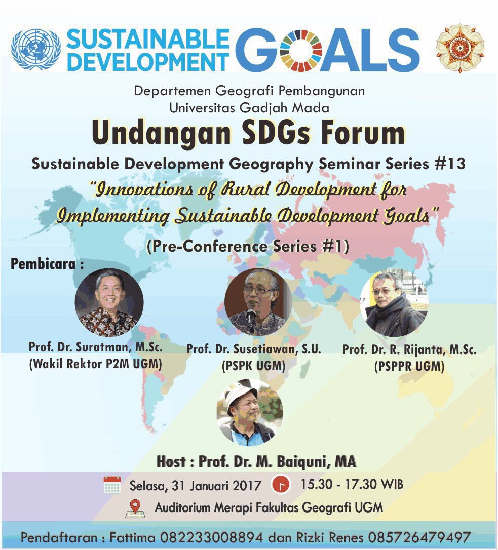 igegama's tweet photo. Undangan dari SDGs Forum #geografi #sustainable #development #igegama https://t.co/W34rGaTW8f