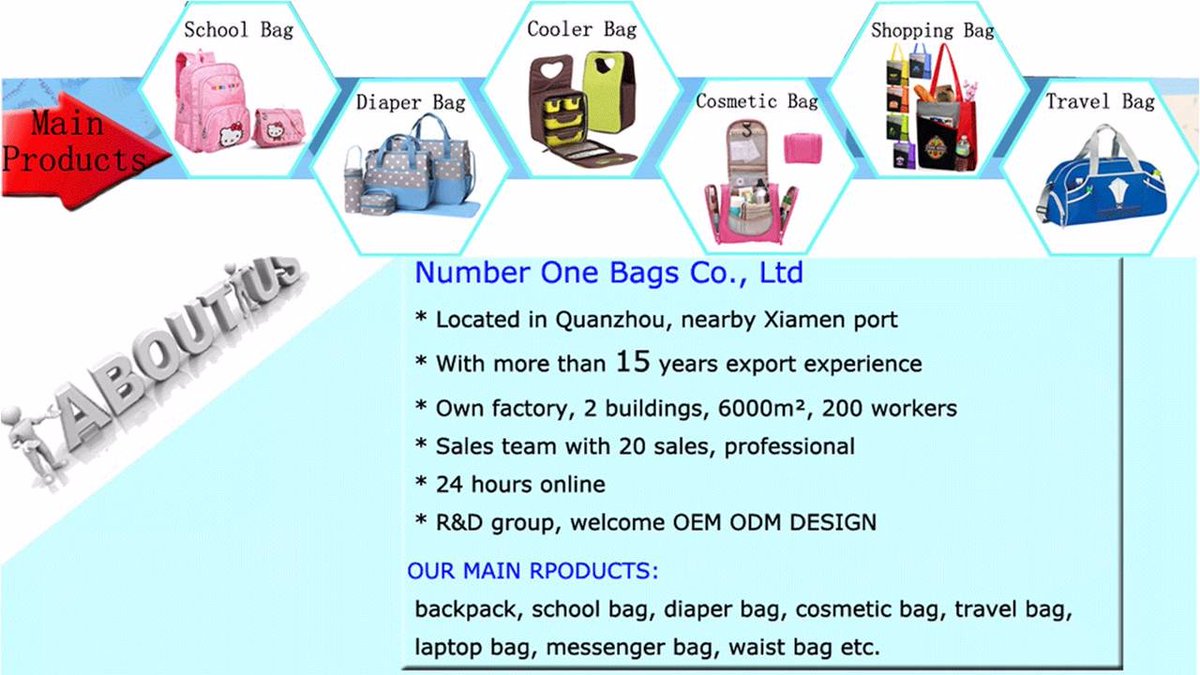 NBWBAGS's tweet photo. If you are interested in what we do, visit us for our new products of 2017.
https://t.co/veIgSh5YYP
#chinasupplier #backpackfactory https://t.co/UCcc3j4uLv
