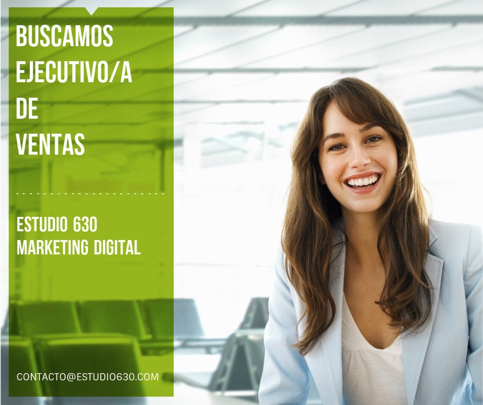 Estudio630's tweet photo. Estamos buscando ejecutivo/a de ventas, envía tu CV contacto@estudio630.com #empleo #MarketingDigital #CDMX https://t.co/7V90D66dQl