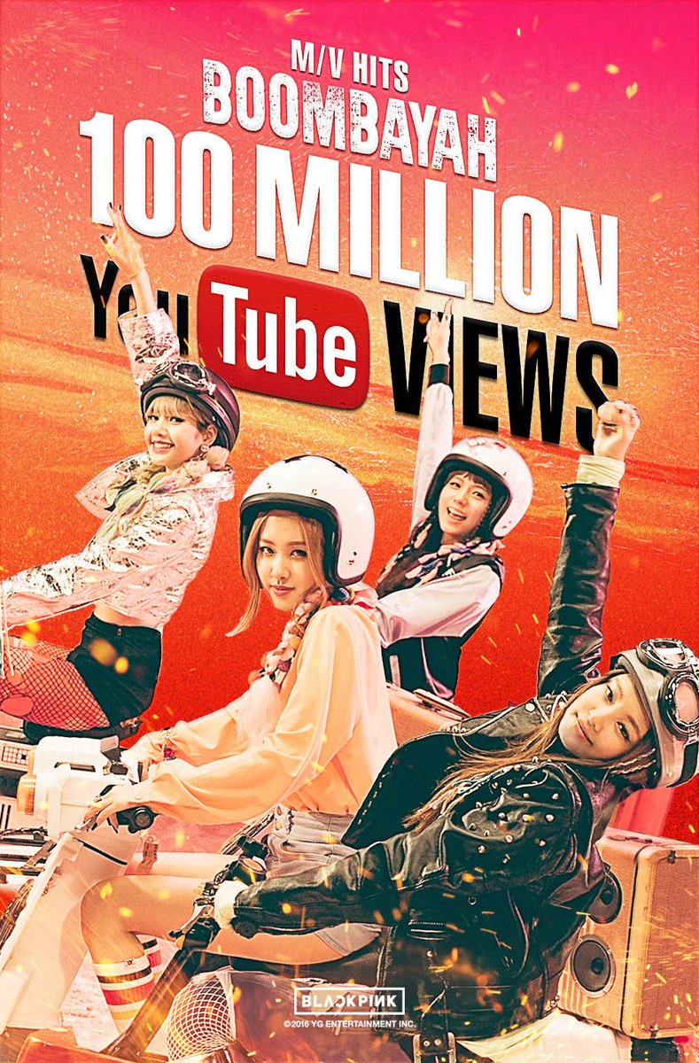 ygent_official's tweet photo. [BLACKPINK - 'BOOMBAYAH' M/V HITS 100 MILLION VIEWS]
originally posted by https://t.co/XZQ3IOI9MY
#BLACKPINK #블랙핑크 #BOOMBAYAH #100MILLION https://t.co/Jm4d2gUEkB