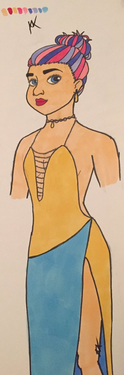 Yikes_Arts's tweet photo. First post!
#art #copic #drawing #marker #color #dress #fashion #design #hair #bun #jewelery #mine #original #myart #mydrawing #colorful https://t.co/riHbBEQ57j