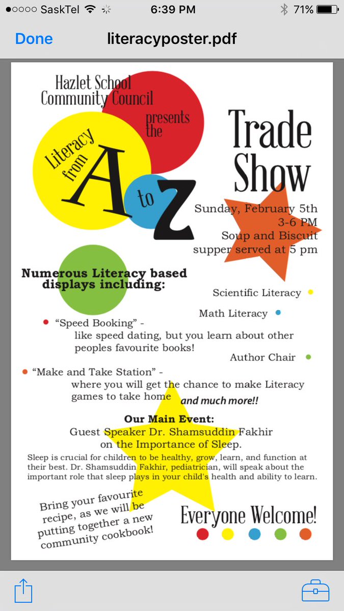 hazletschool1's tweet photo. Mark your calendars!!  The School Community Council Literacy Trade Fair is only days away!!  Join us for some amazing events and activities https://t.co/6MEixSXQU0