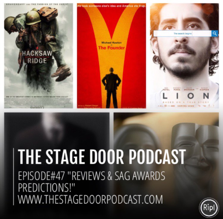 TheStageDoorPod's tweet photo. EPISODE#47 #HacksawRidge #TheFounder #Lion #BewareTheSlenderman #SAGAwards #Reviews https://t.co/3Vt146vRBo  Enjoy&amp;PleaseShare #Podcast https://t.co/ahlZhvdQYo